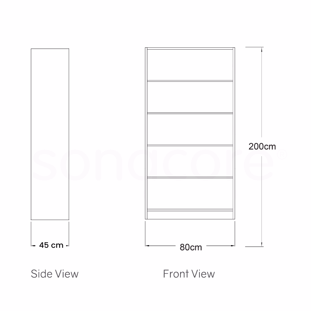 Cabinet Tall - 5 Shelf - Bav Beech - Image 2