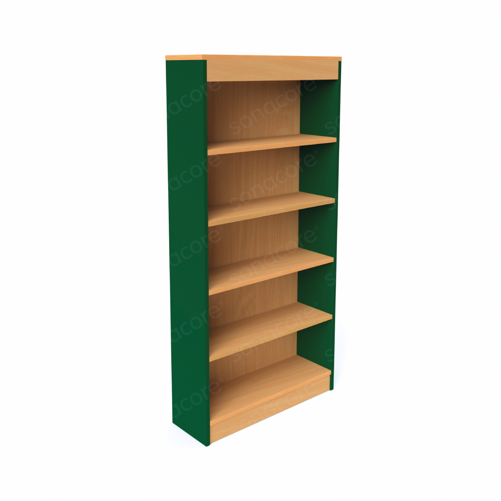 Library Bookshelf - Single Sided - 5 Level - Green